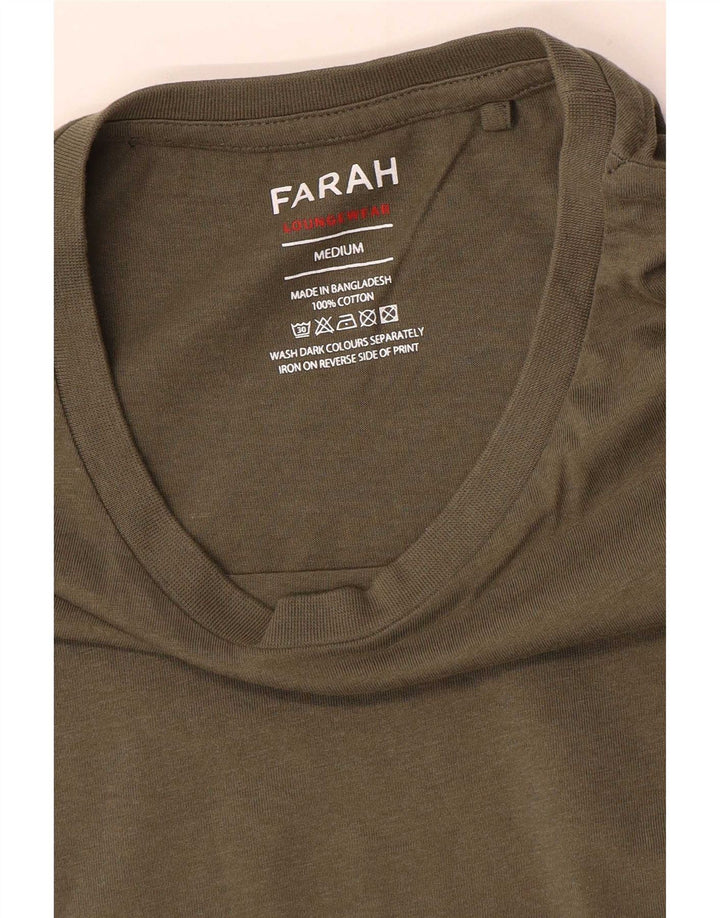 Farah Ανδρικό T-Shirt Top Μεσαίο Χακί Βαμβακερό