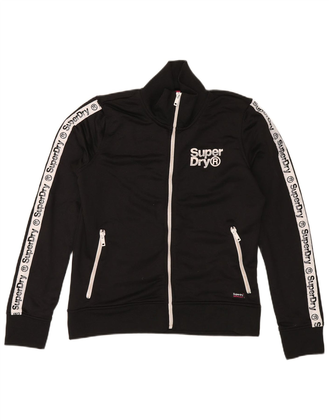 Γυναικεία αθλητική φόρμα SUPERDRY Top Jacket UK 14 Medium Black Colourblock