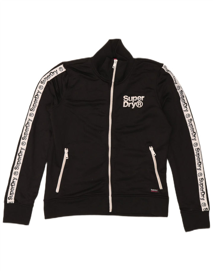 Γυναικεία αθλητική φόρμα SUPERDRY Top Jacket UK 14 Medium Black Colourblock