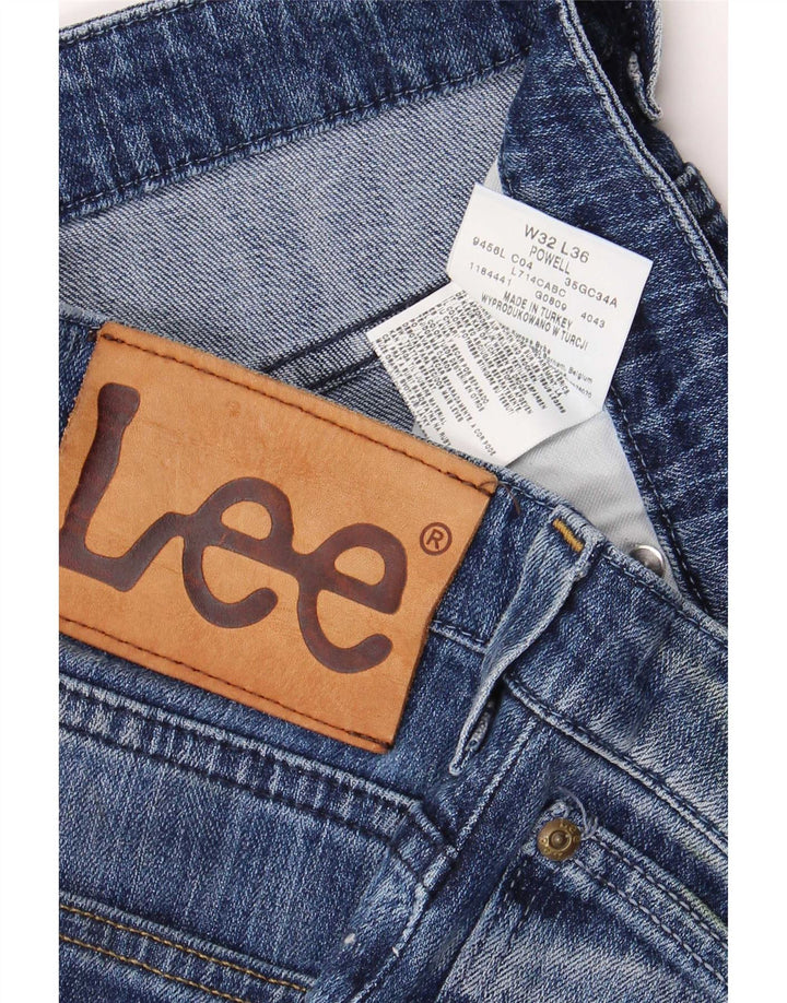 Lee Mens Powell Slim Jeans W32 L36 Blue Cotton