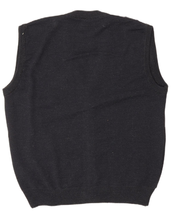 Ανδρικό Αμάνικο Ζακέτα VINTAGE IT 52 Large Grey Argyle/Diamond