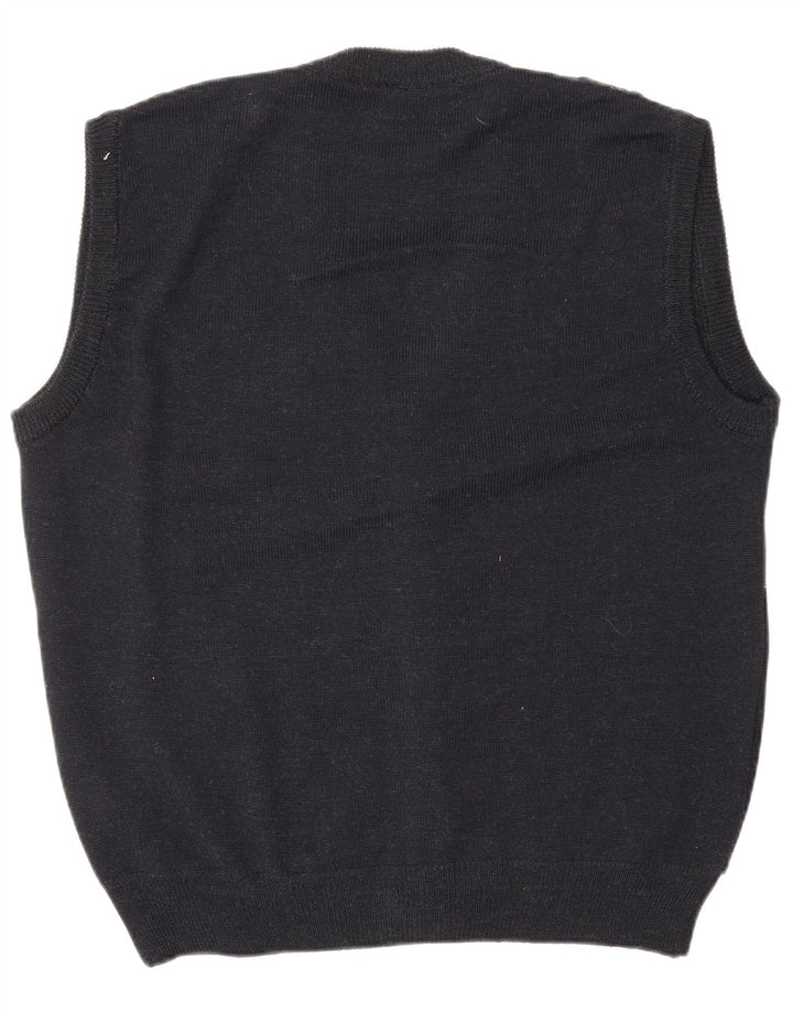 Ανδρικό Αμάνικο Ζακέτα VINTAGE IT 52 Large Grey Argyle/Diamond