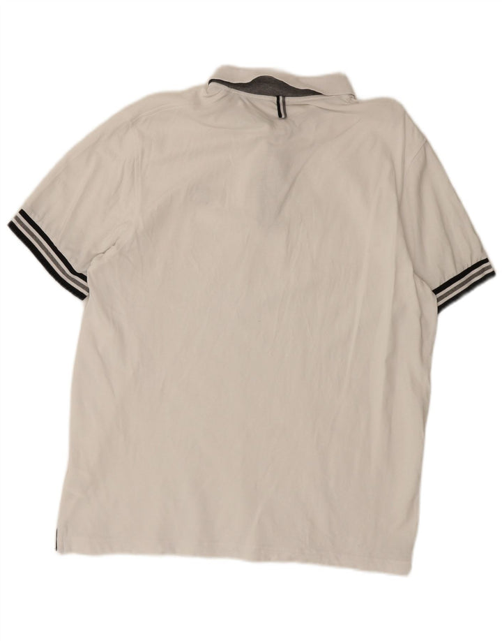 SUN68 Mens Polo Shirt 2XL White Cotton