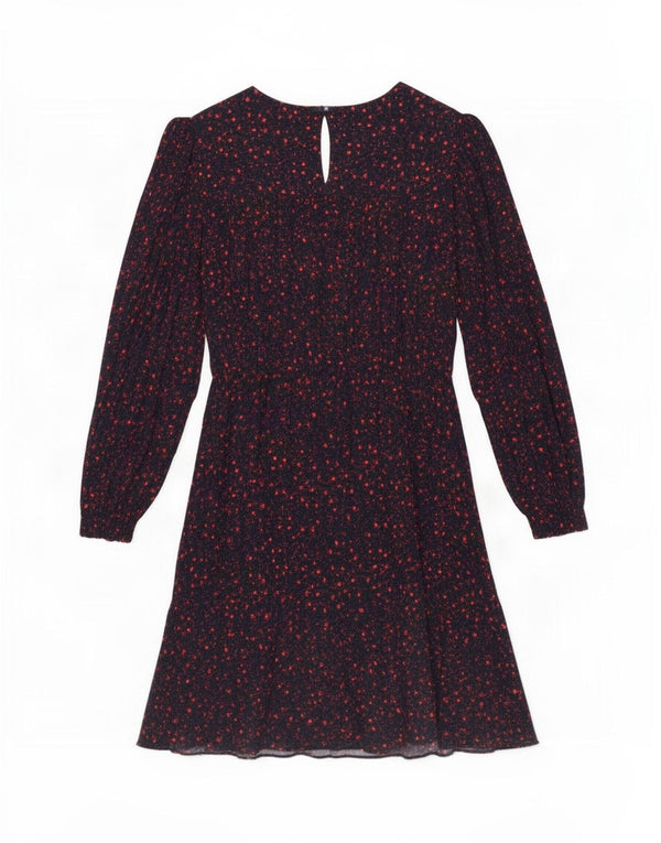 Marks & Spencer Womens A-Line Dress UK 14 Medium Navy Blue Floral
