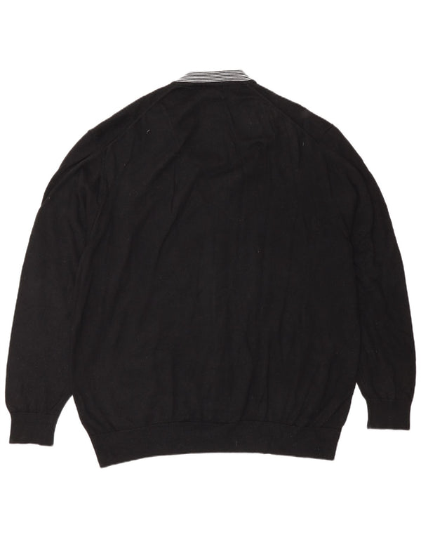 Ανδρικό πουλόβερ ζακέτα Lacoste 8 2XL Μαύρο βαμβακερό