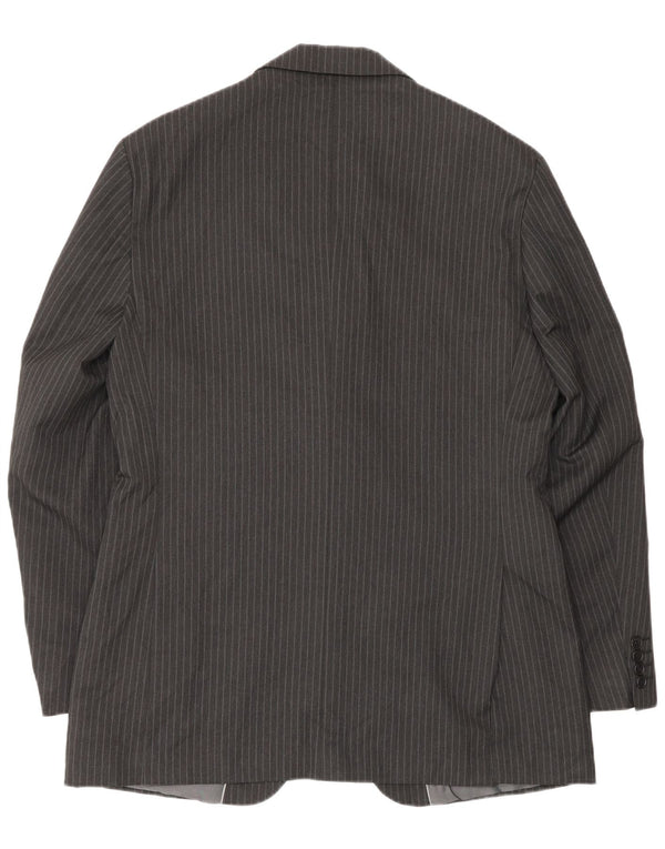 Marks & Spencer Ανδρικό τζάκετ 2 κουμπιών IT 40 Large Grey Pinstripe