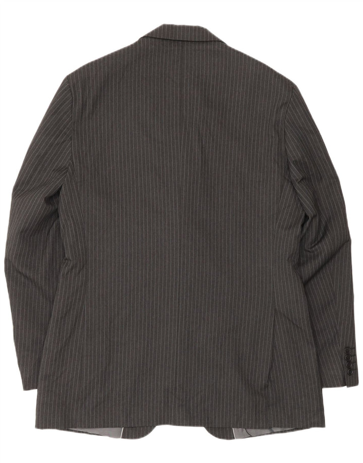 Marks & Spencer Ανδρικό τζάκετ 2 κουμπιών IT 40 Large Grey Pinstripe
