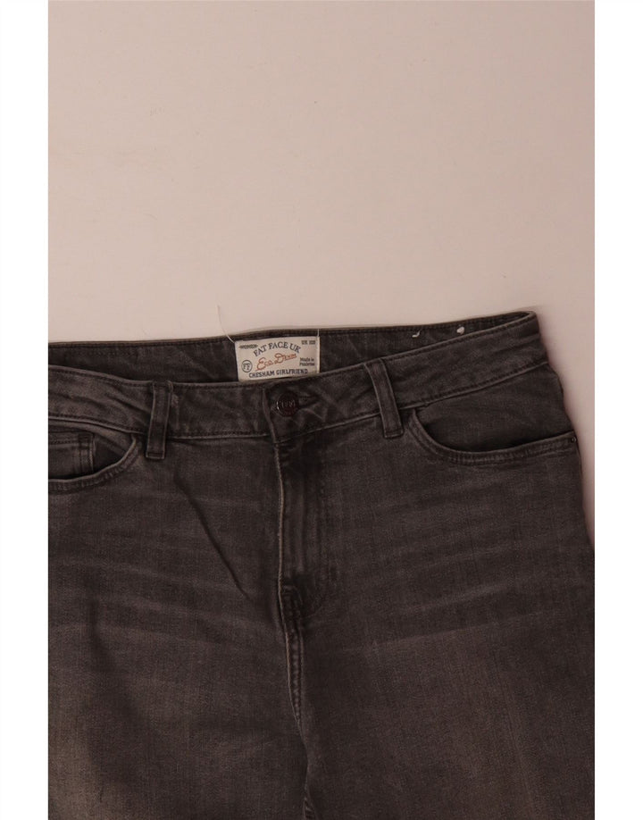 FAT FACE Γυναικείο Chesham Girlfriend Cropped Jeans UK 10 Small W30 L24 Grey