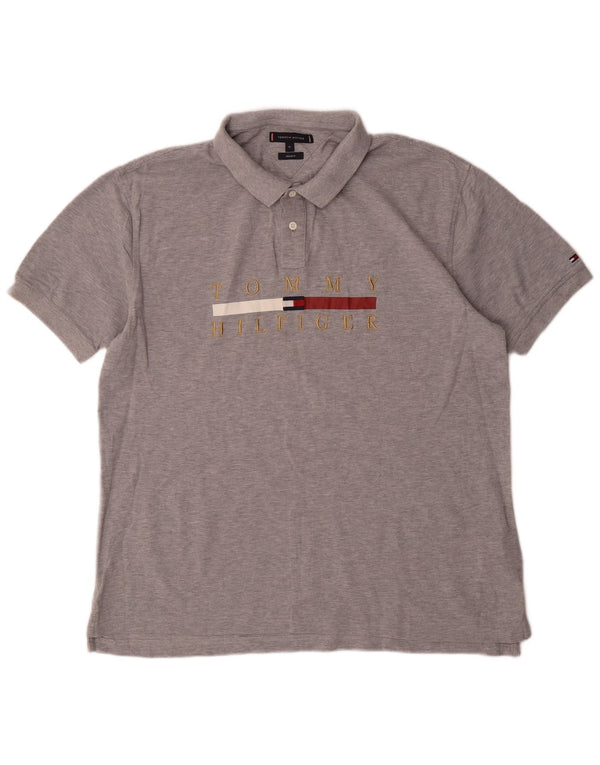 Tommy Hilfiger Ανδρικό πουκάμισο με κανονική εφαρμογή Graphic Polo XL Γκρι βαμβακερό