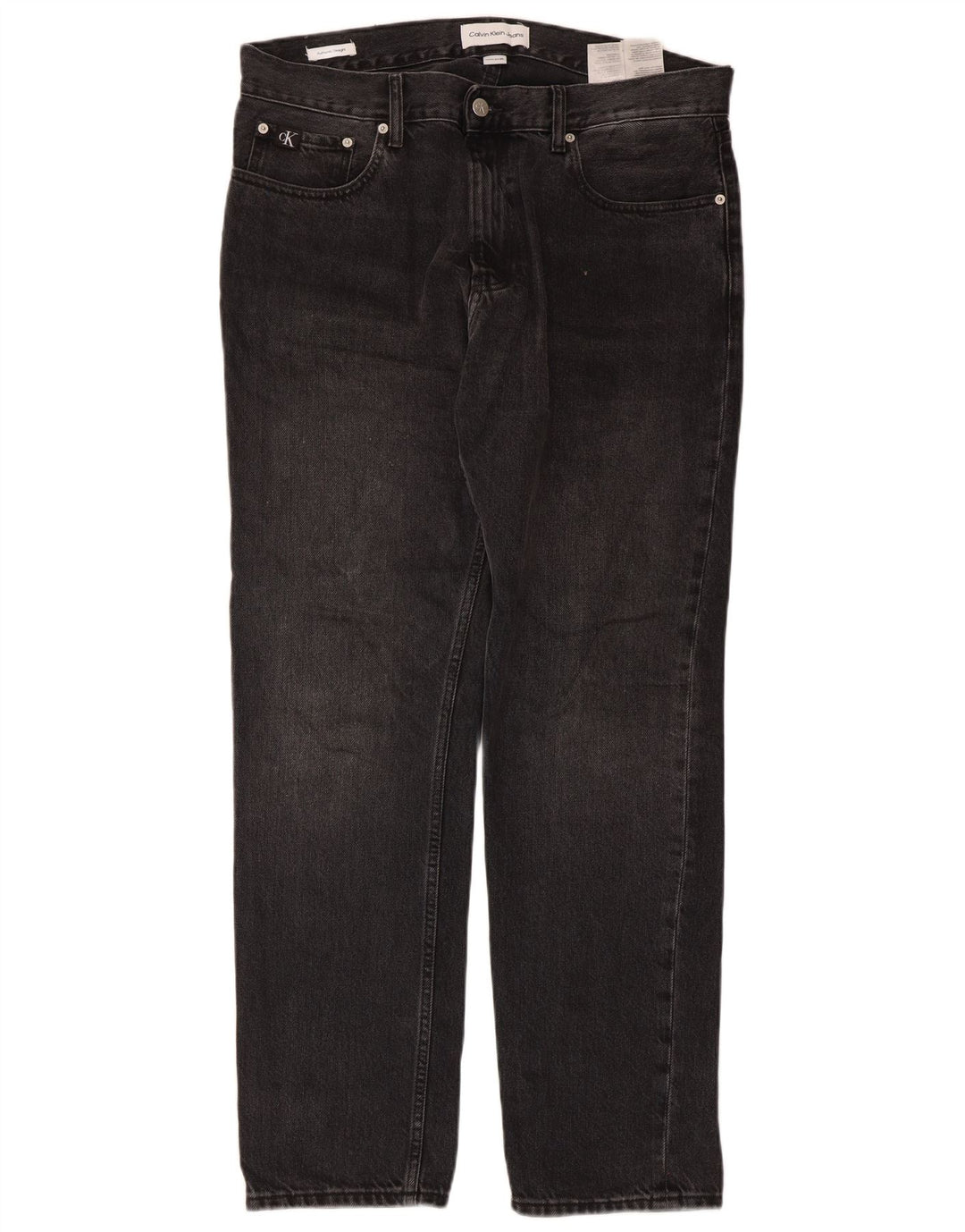 Ανδρικό τζιν ίσιο Calvin Klein W32 L30 μαύρο βαμβακερό