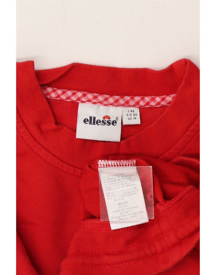 Γυναικείο φούτερ Ellesse Crop Jumper UK 14 Μεσαίο κόκκινο βαμβακερό