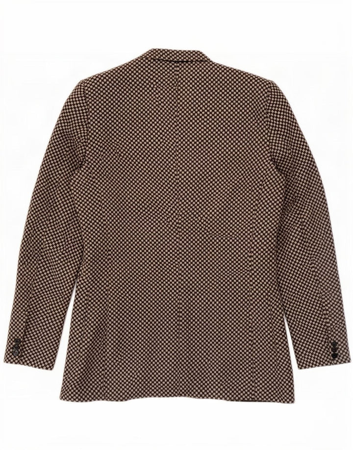 VENTANNI Ανδρικό Μπουφάν Blazer 3 Κουμπιών IT 52 XL Καφέ Γεωμετρικό