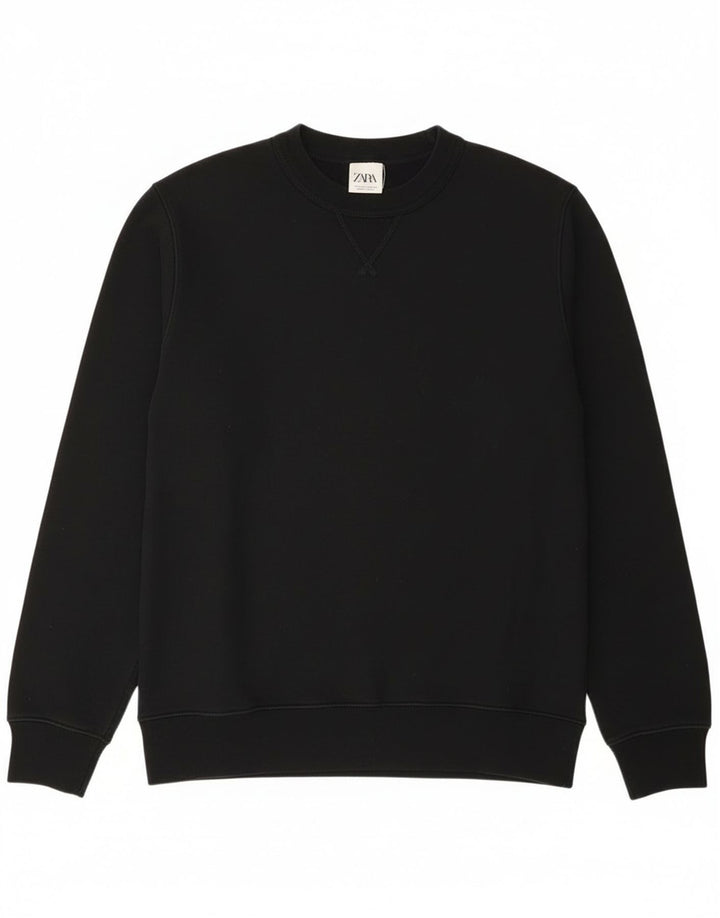 Ανδρικό φούτερ Zara Jumper Μεσαίο μαύρο βαμβακερό