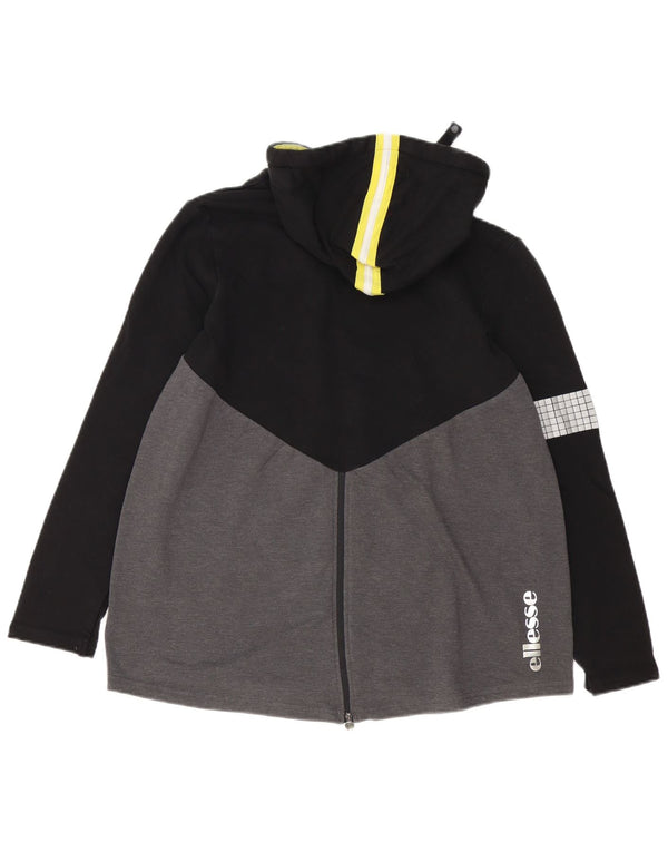 Ellesse γυναικείο γραφικό κουκούλα UK 16 Large Grey Colourblock Βαμβακερό