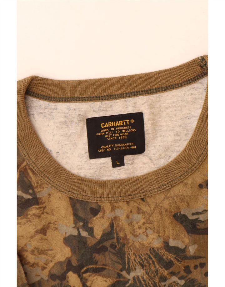 Ανδρικό T-Shirt Carhartt Top Large Khaki Camouflage Βαμβακερό