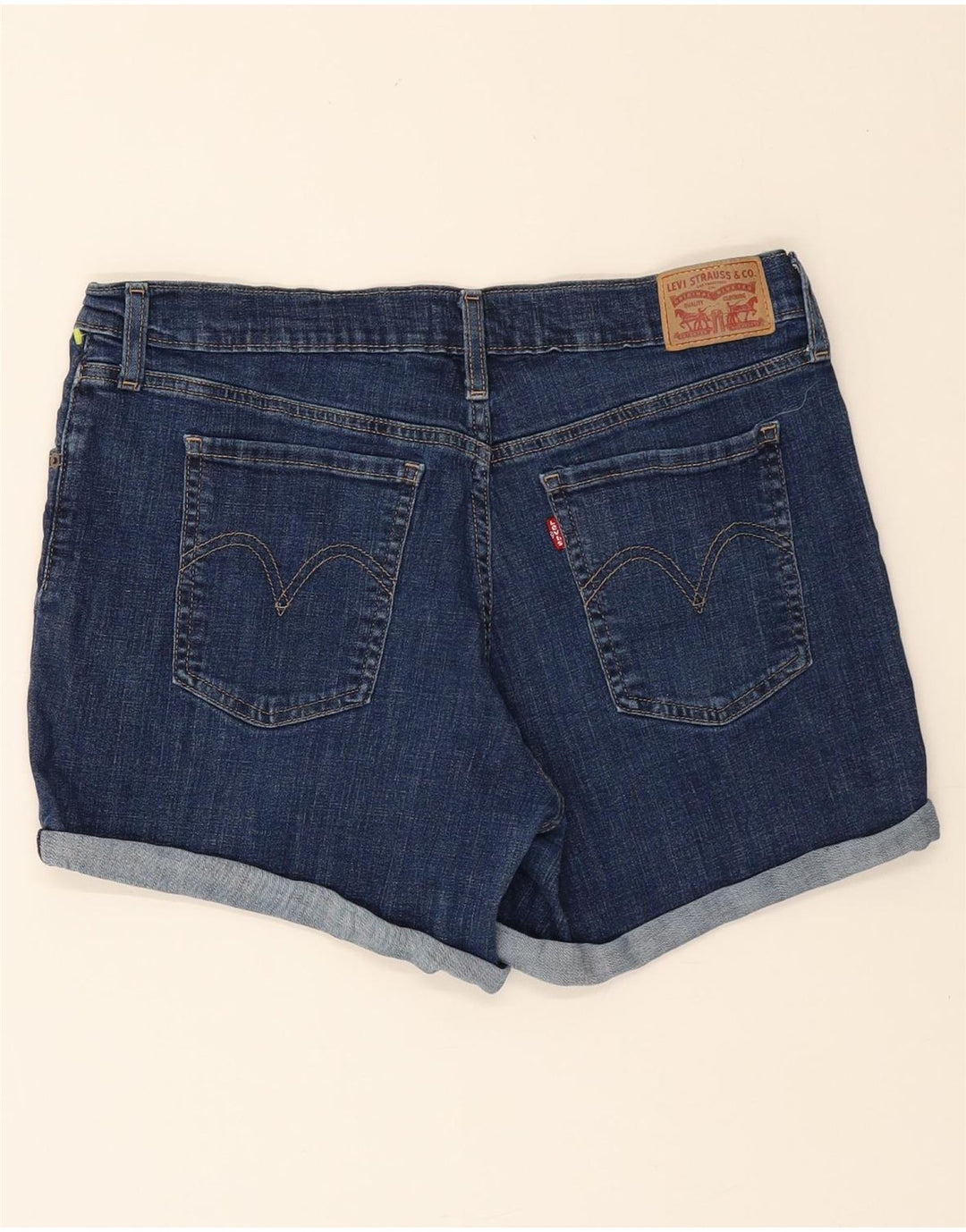 LEVI'S Womens Denim Shorts W32 Large Navy Blue Vintage Levi's and Second-Hand Levi's from Messina Hembry 