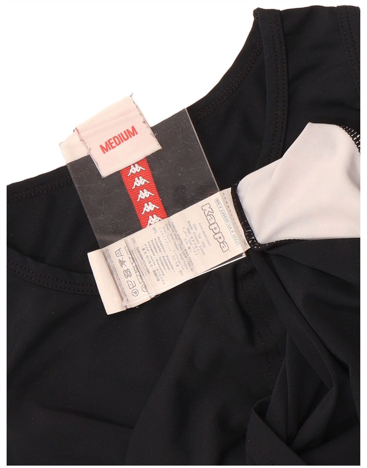 Kappa Γυναικείο Crop Graphic Vest Top UK 12 Medium Black