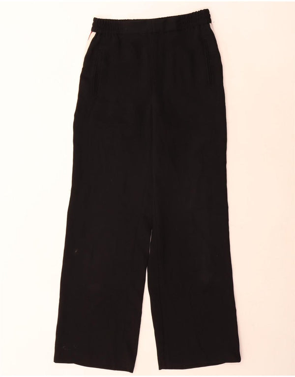 Γυναικείο φαρδύ παντελόνι Zara Small W26 L30 Μαύρο πολύχρωμο πολυεστέρα
