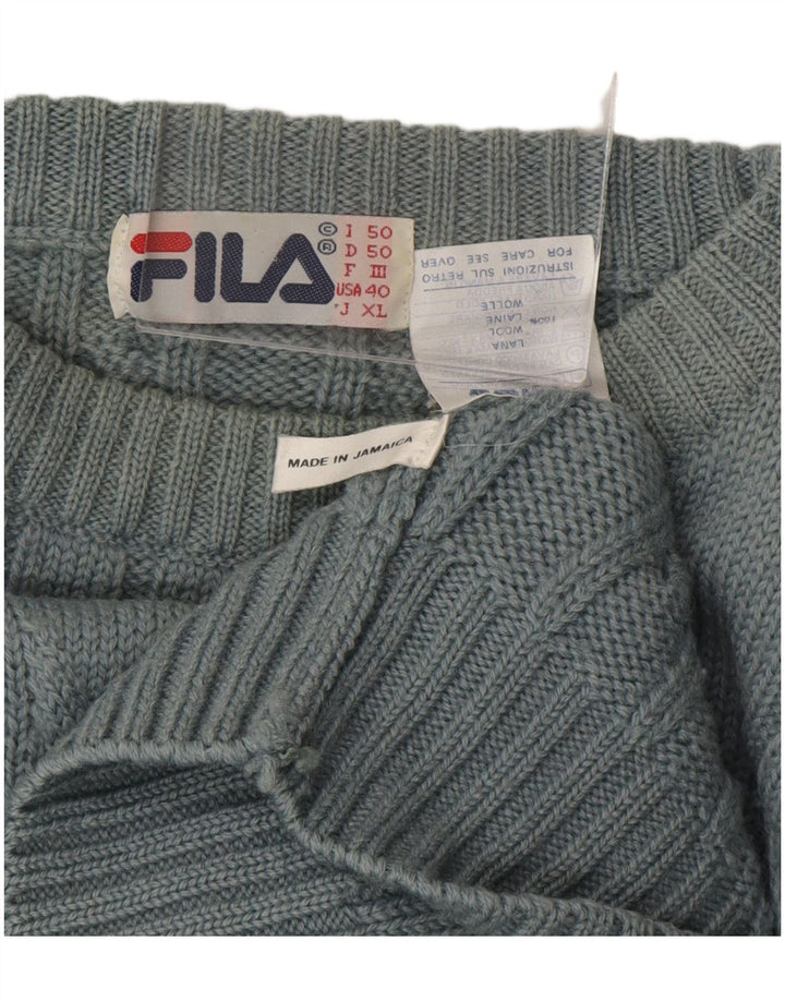 Ανδρικό πουλόβερ FILA Loose Fit Crew Neck Jumper IT 50 Medium Blue Wool