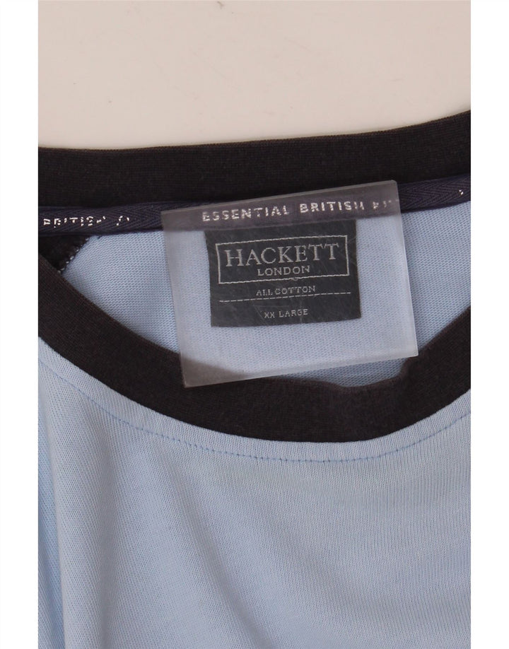 Ανδρικό γραφικό τοπ Hackett, μακρυμάνικο 2XL, μπλε χρώμα, βαμβακερό