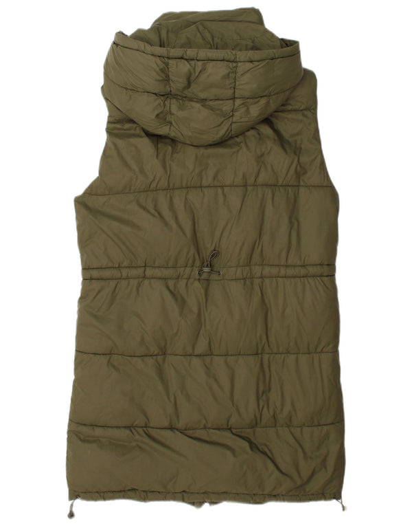 Zara Γυναικεία κουκούλα Oversized Gilet UK 6 XS Green Polyester