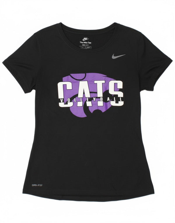Γραφικό μπλουζάκι Nike Womens Cats Volleyball Top UK 12 Medium Black