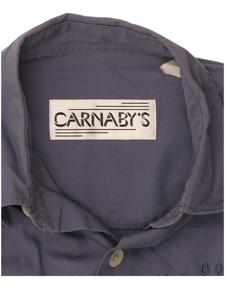 Ανδρικό πουκάμισο CARNABY'S γραφικό μεγάλο μπλε ναυτικό