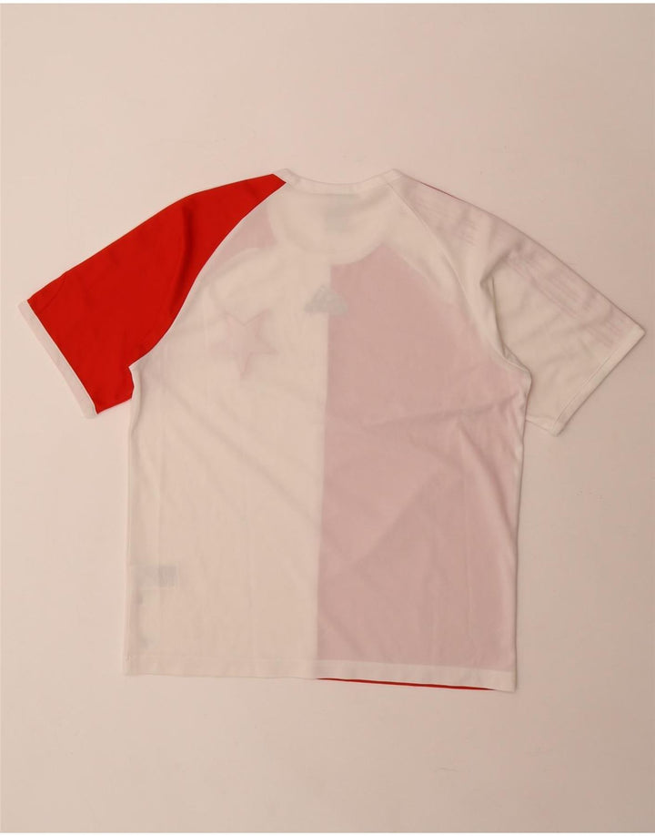 Ανδρικό γραφικό μπλουζάκι Adidas Climalite Top Medium Red Colorblock Πολυεστέρας