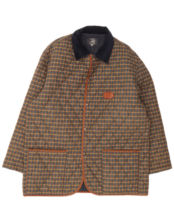 Ανδρικό καπιτονέ μπουφάν Derby Saddlery UK 42 XL Πολύχρωμο Check Polyester