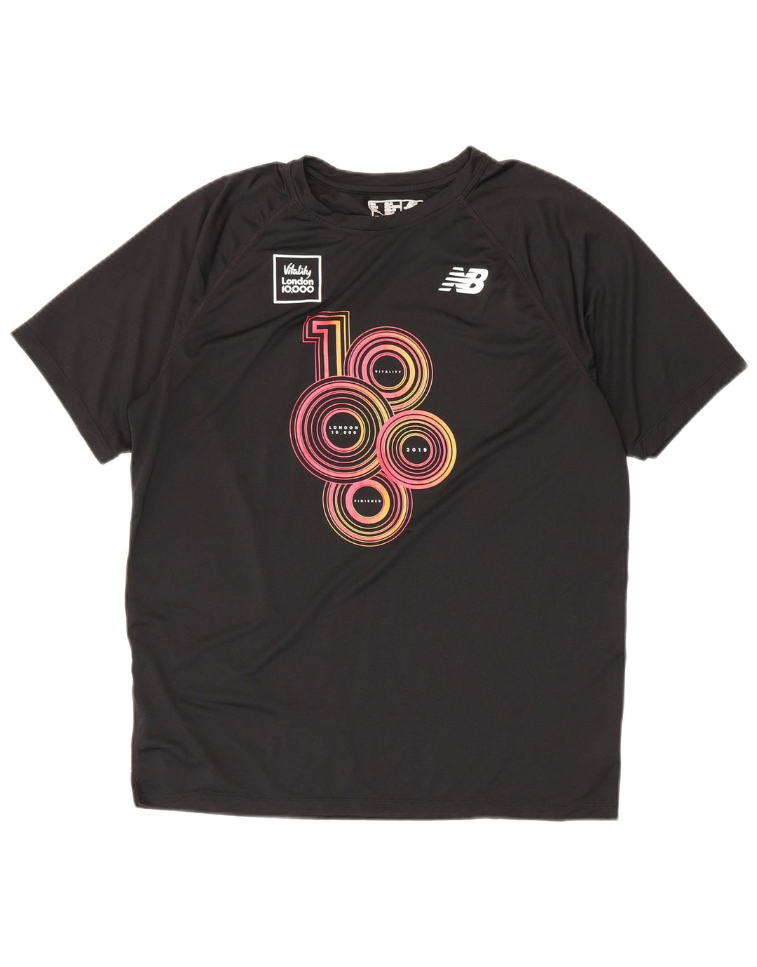 Ανδρικό γραφικό T-Shirt New Balance Top Large Μαύρο Πολυεστέρας