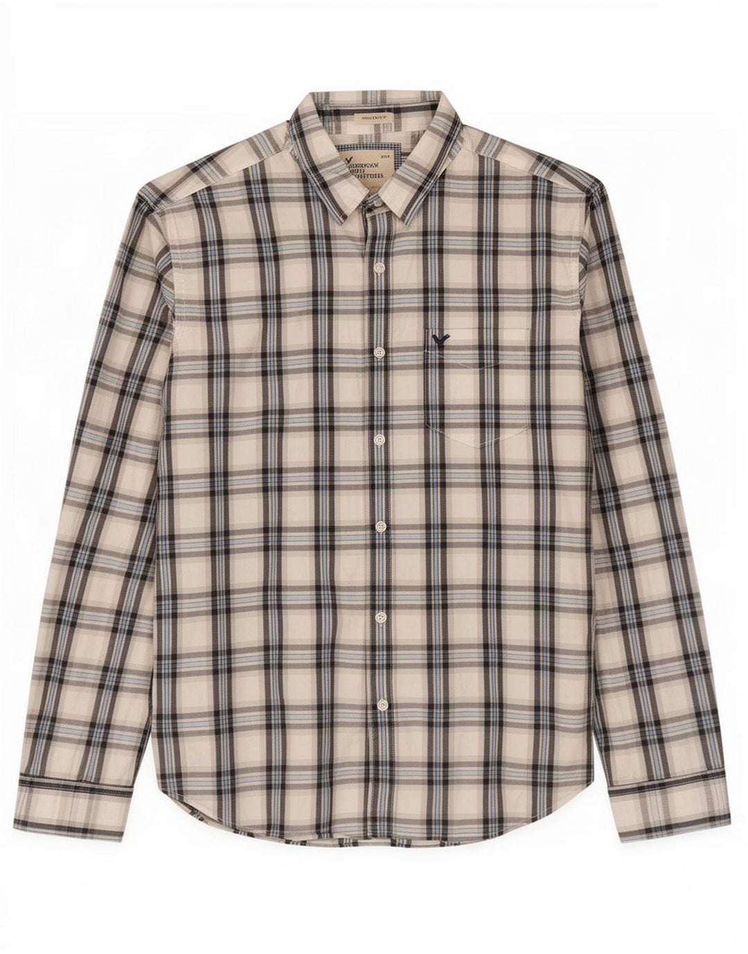 Ανδρικό πουκάμισο American Eagle Athletic Fit XL White Check Cotton