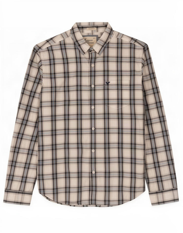 Ανδρικό πουκάμισο American Eagle Athletic Fit XL White Check Cotton
