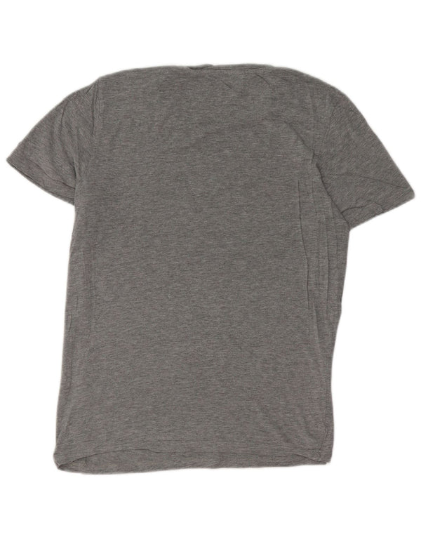 JACK & JONES Ανδρικό γραφικό T-Shirt Top Μικρό γκρι βαμβακερό