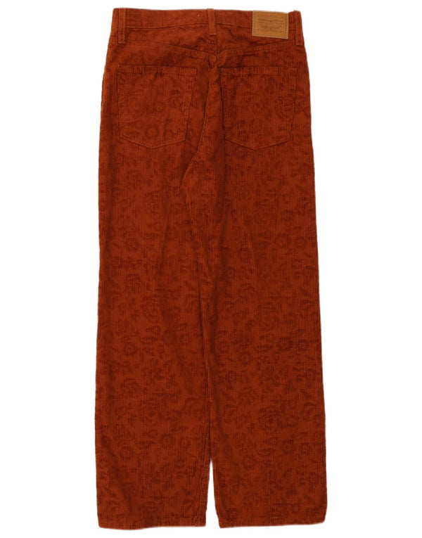 Γυναικείο Levi's Ribcage ψηλόμεσο κοτλέ παντελόνι W27 L27 καφέ φλοράλ