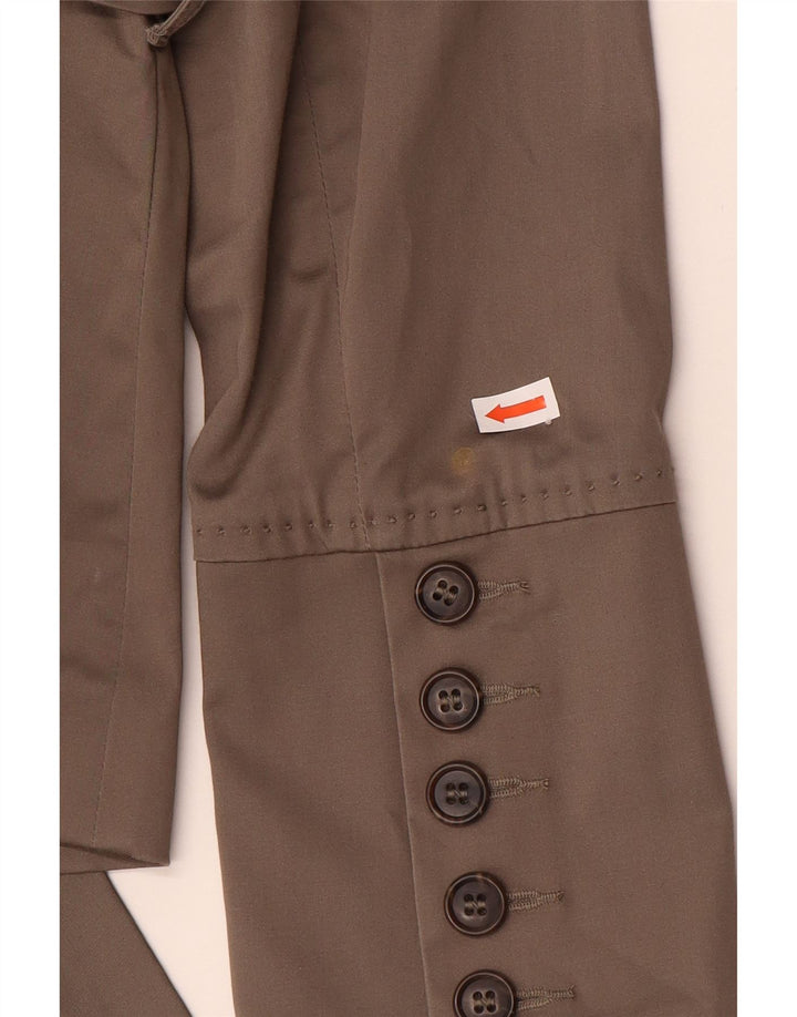 Armani Jeans Γυναικείο Μπουφάν μπλέιζερ με 3 κουμπιά EU 44 XL Καφέ βαμβακερό