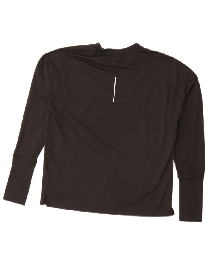 Nike Γυναικεία Dri Fit Oversized μακρυμάνικο UK 10 Μικρό μαύρο πολυεστέρα
