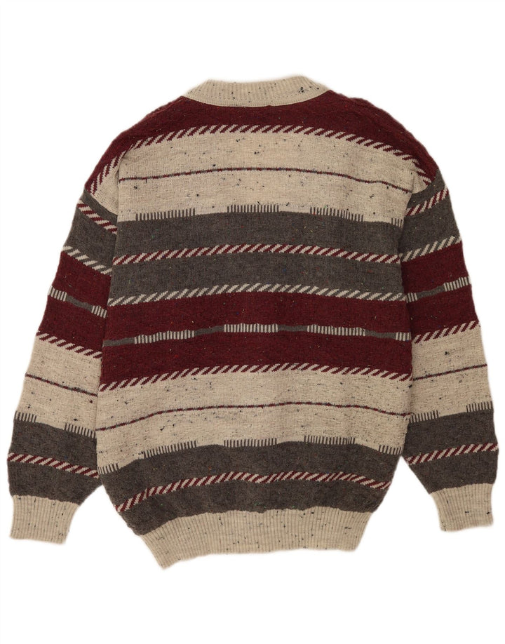 Ανδρικό πουλόβερ Bizzarro Cardigan IT 46/48 Μικρό πολύχρωμο ριγέ μαλλί