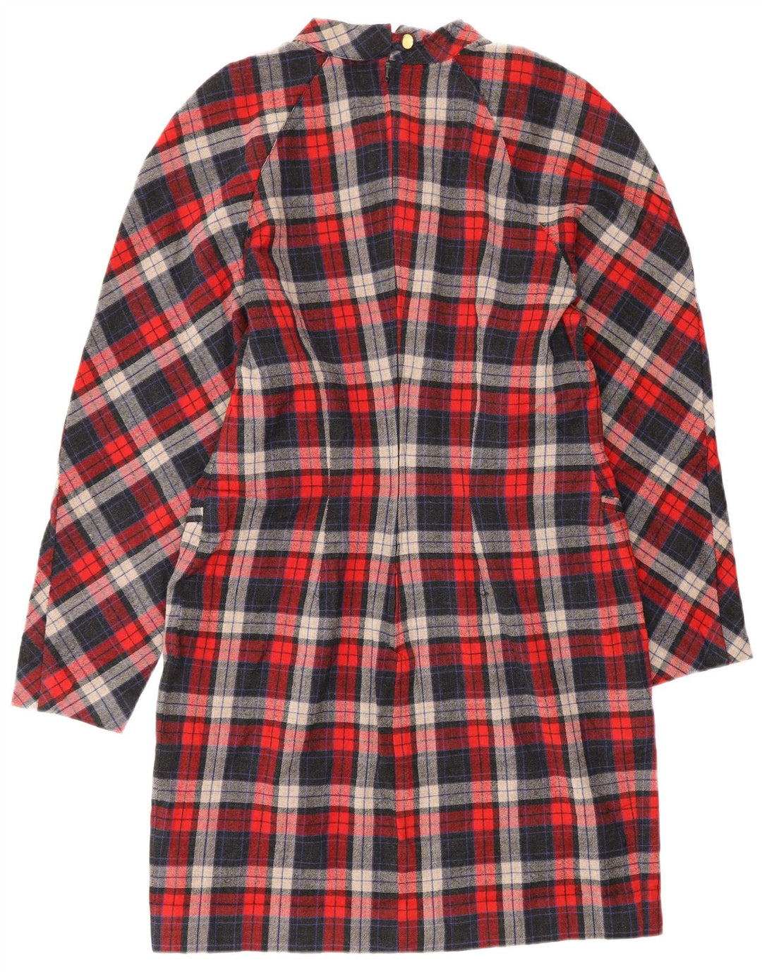 Vintage γυναικείο μακρυμάνικο φόρεμα IT 46 Large Red Check