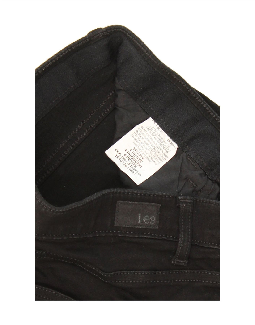 LEE Womens Mid Rise Straight Jeans US 4 Small W28 L28 Black Cotton Vintage Lee and Second-Hand Lee from Messina Hembry 