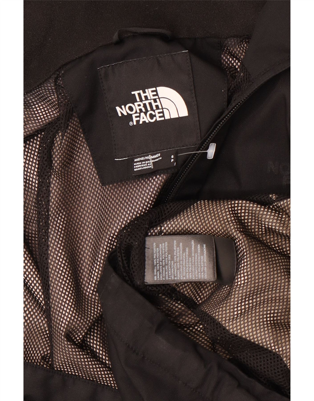 Ανδρικό μπουφάν βροχής με κουκούλα North Face UK 36 Small Black Polyester