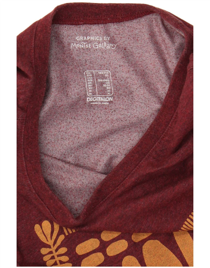 Ανδρικό γραφικό μπλουζάκι Decathlon Top Large Burgundy