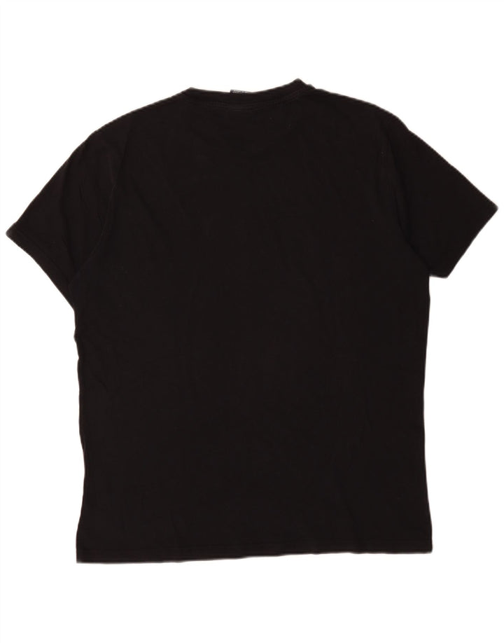 Ανδρικό T-Shirt Champion Top μεγάλο μαύρο βαμβακερό