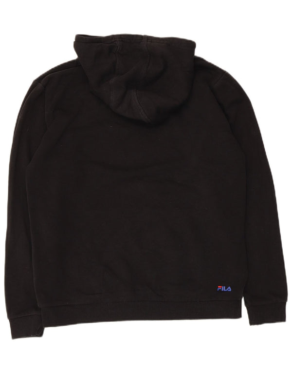 Fila Boys Graphic Hoodie Jumper 13-14 Years Black Cotton