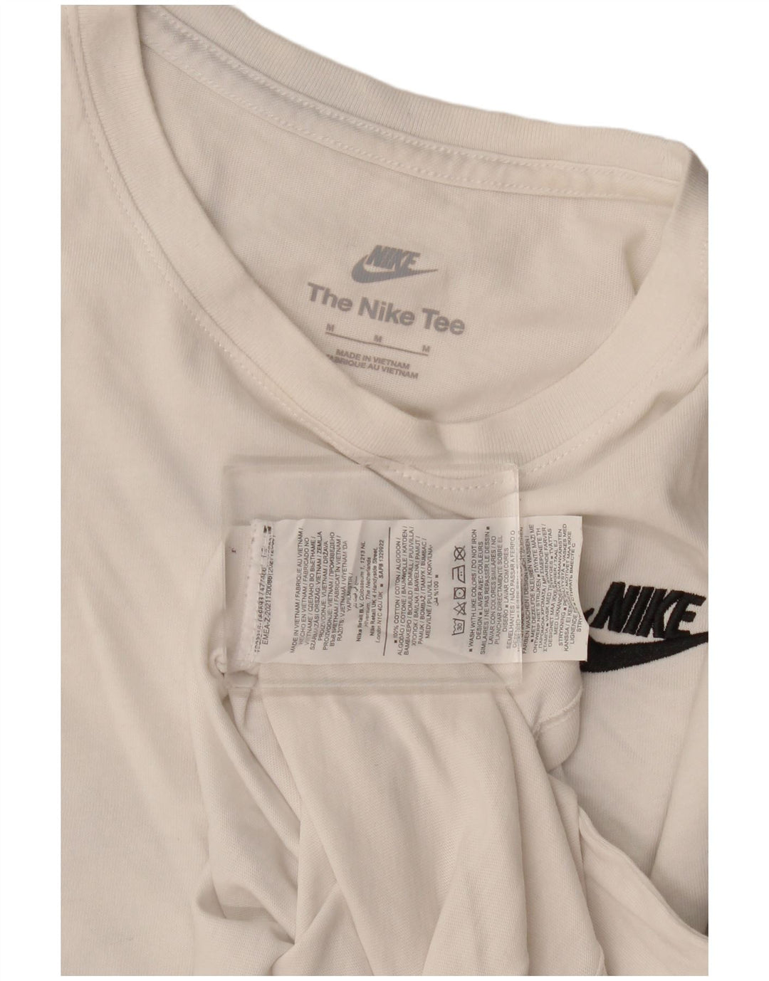 Ανδρικό μπλουζάκι Nike, μεσαίο λευκό βαμβακερό