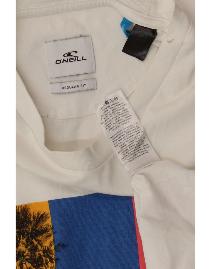 O'Neill Ανδρικό T-Shirt με κανονική εφαρμογή γραφικό μπλουζάκι μεγάλο λευκό βαμβακερό
