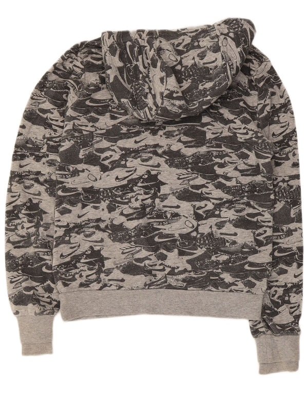 Γυναικείο γραφικό κουκούλα Nike UK 8/10 Μικρό βαμβακερό γκρι