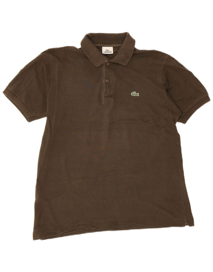 Ανδρικό πουκάμισο Polo Lacoste, Μέγεθος 4, Μεσαίο βαμβακερό χακί