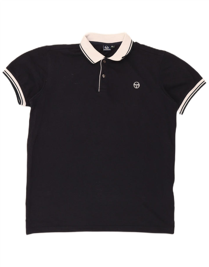 SERGIO TACCHINI Ανδρικό μπλουζάκι πόλο XL Navy Blue βαμβακερό
