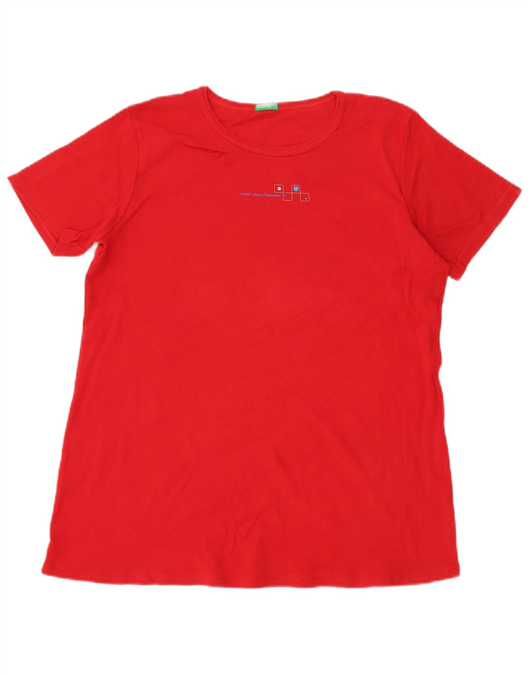 BENETTON Γυναικείο T-Shirt Top UK 14 Medium Red