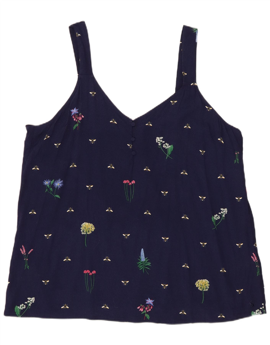 Joules Womens Abstract Pattern Cami Top 20 2XL Navy Blue Viscose